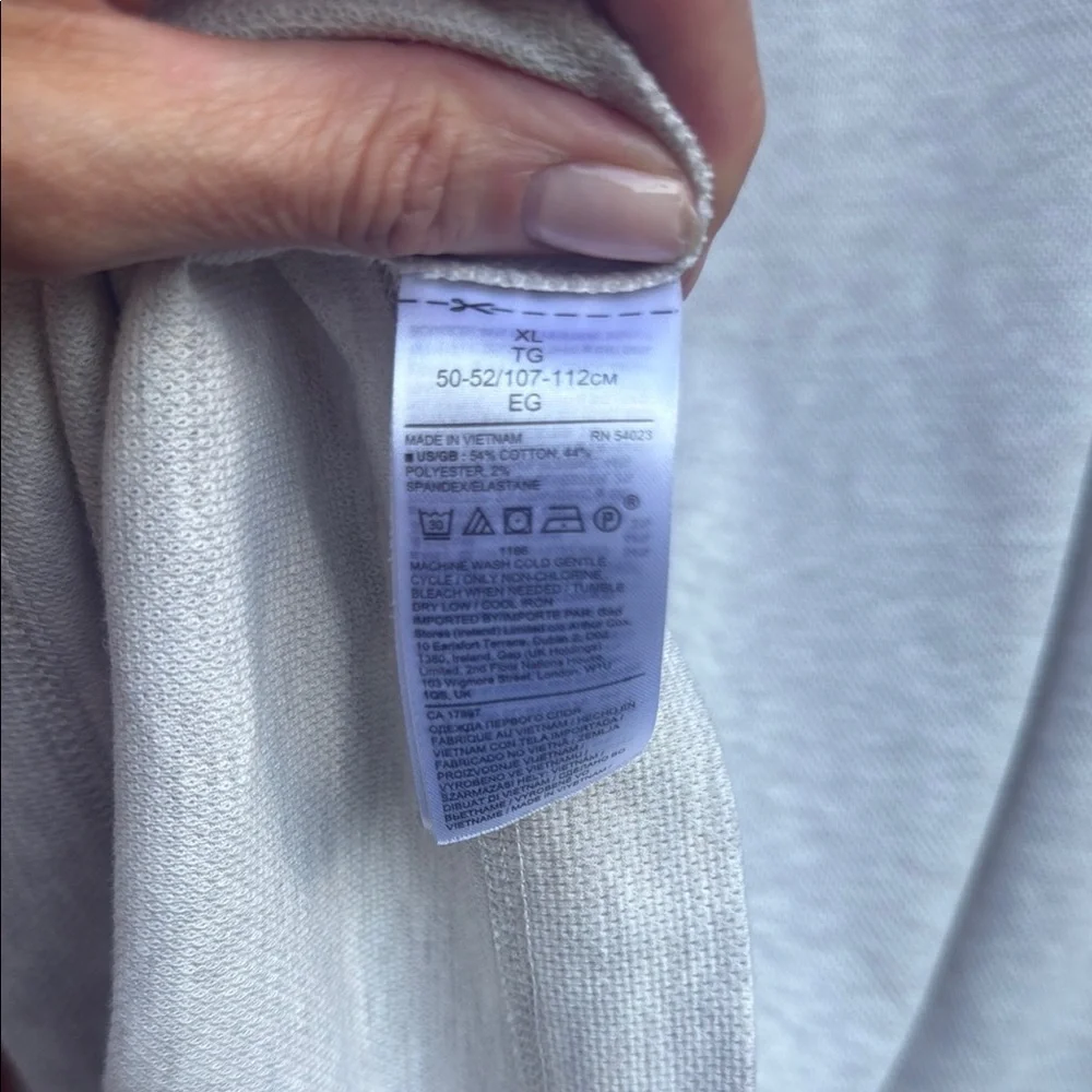 Banana Republic Light Beige Quarter-Zip Sweater